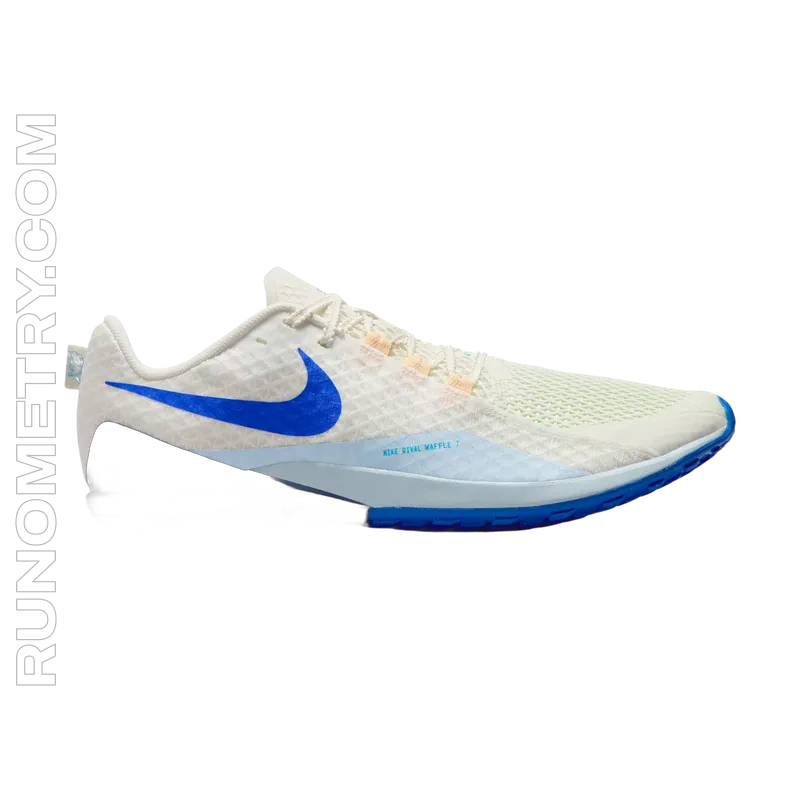 Nike Zoom Rival Waffle 7, vista laterale, Bianco