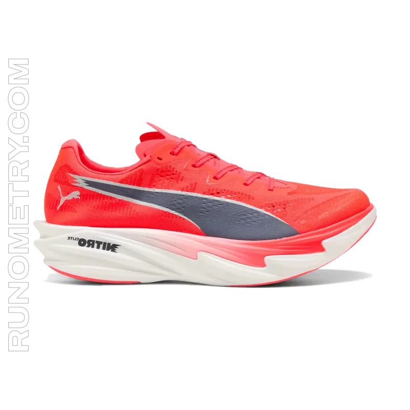 Puma Deviate NITRO Elite 4, pohled z boku, Červená