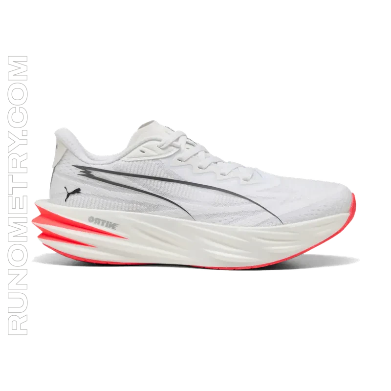 Puma Deviate Pure NITRO, widok z boku, Biały