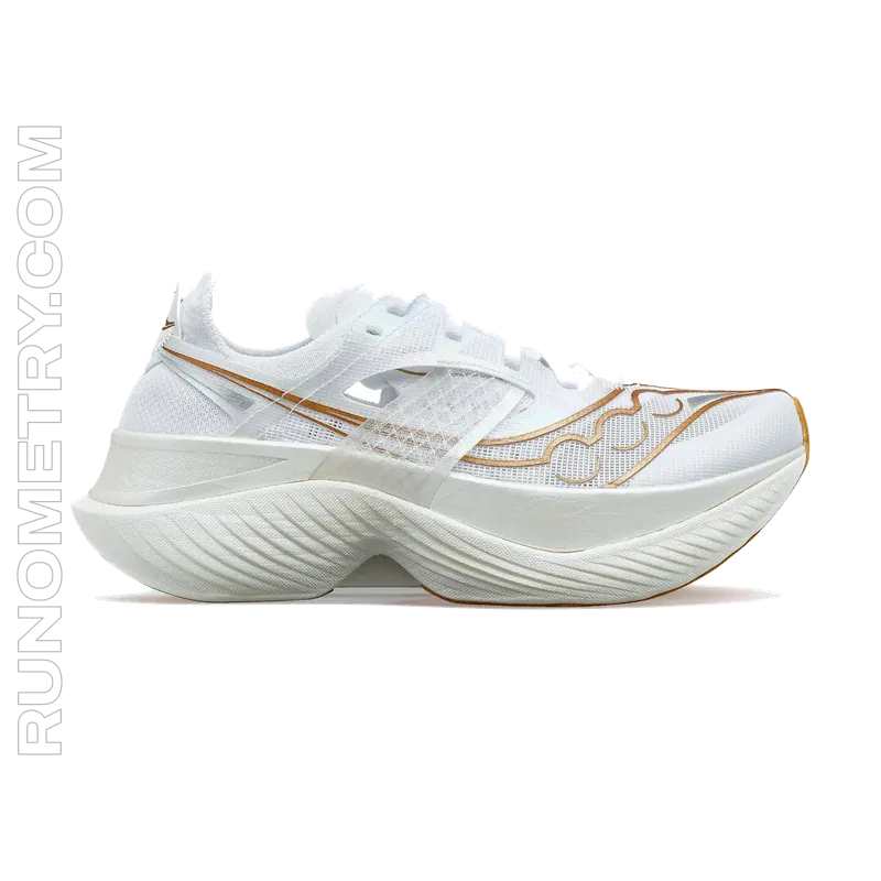 Saucony Endorphin Elite, pohled z boku, Bílá