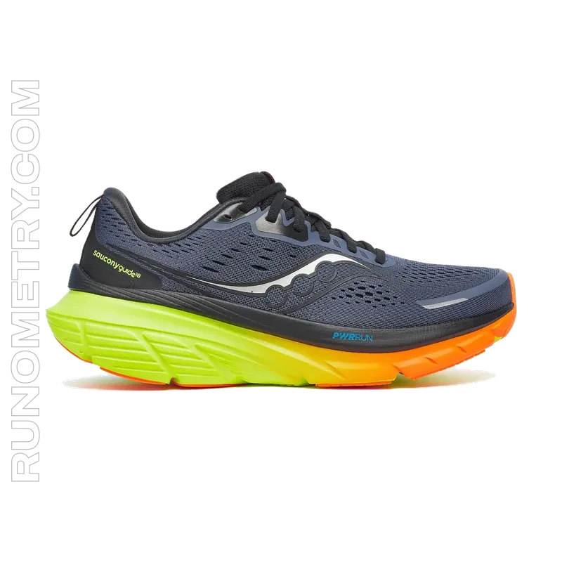 Saucony Guide 18, pohled z boku, Šedá