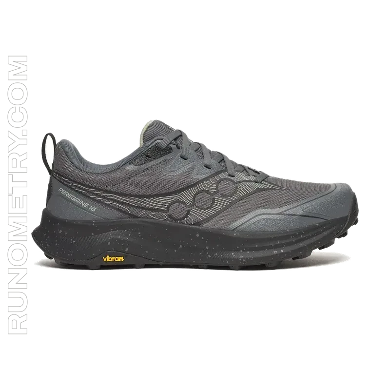 Saucony Peregrine 16, pohled z boku, Šedá