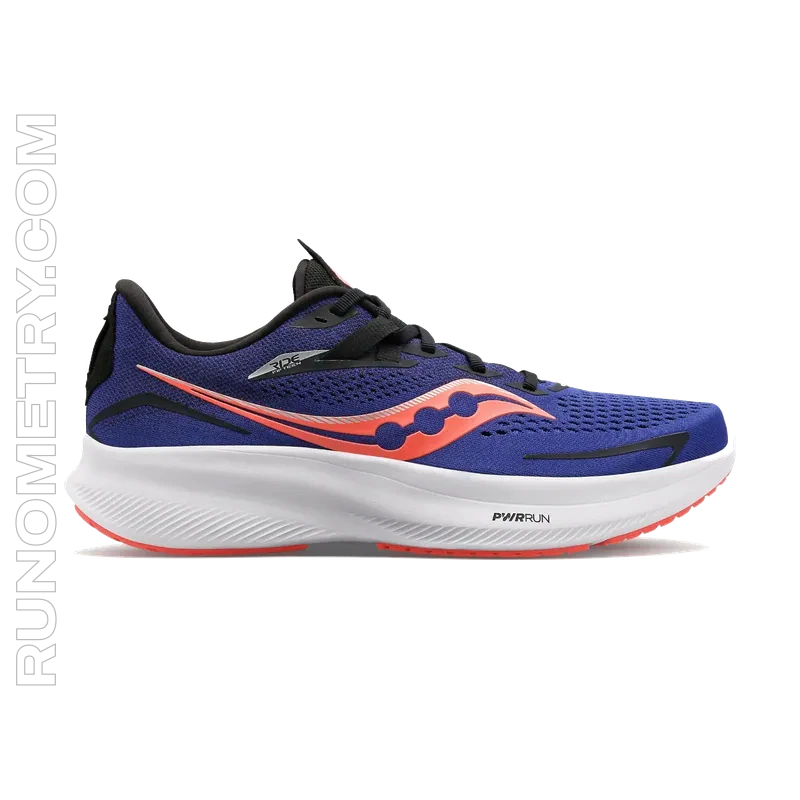 Saucony Ride 15, vista lateral, Azul
