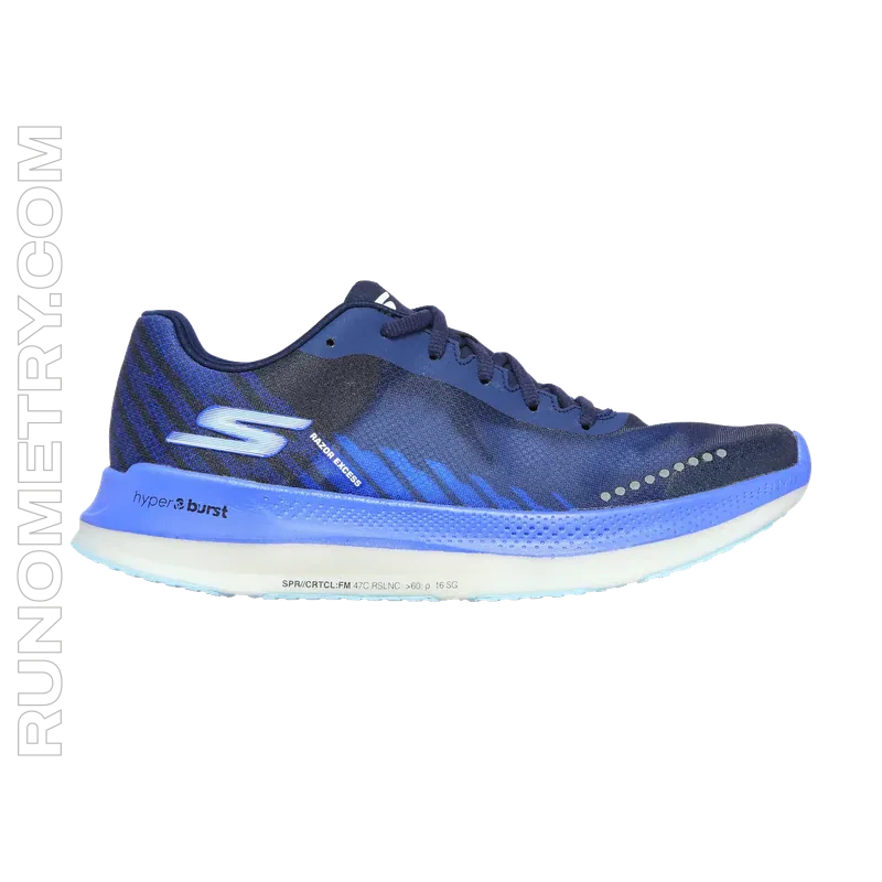 Skechers GO Run Razor Excess, widok z boku, Niebieski