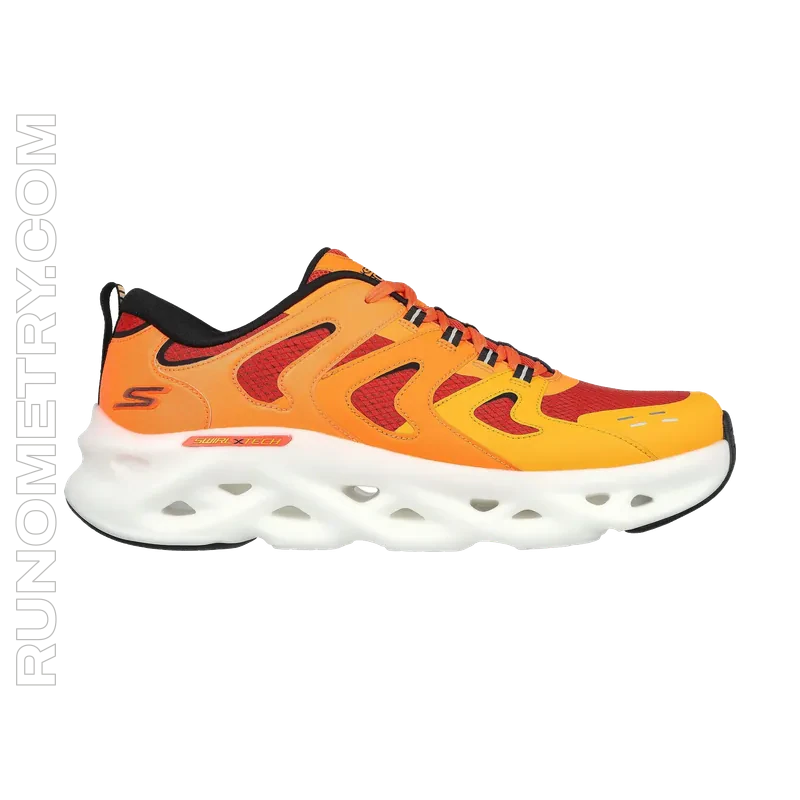 Skechers GO Run Swirl Techsurge, vista lateral, Laranja