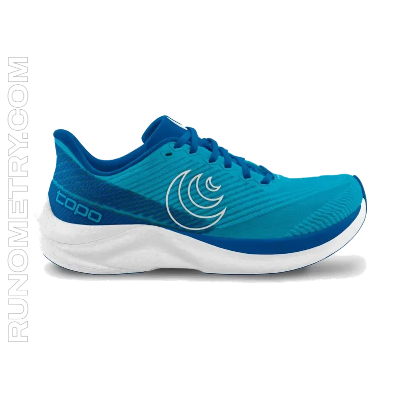 Topo Athletic Cyclone 3, widok z boku, Niebieski